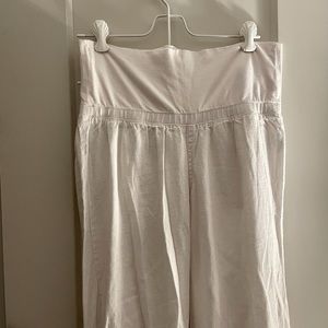 White linen pants